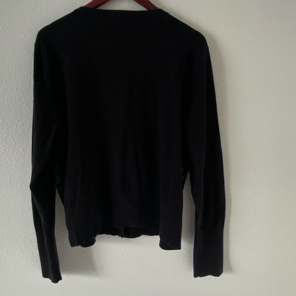 TALBOTS BLACK SEQUINED CARDIGAN WOMENS SIZE XL - Picture 3 of 7